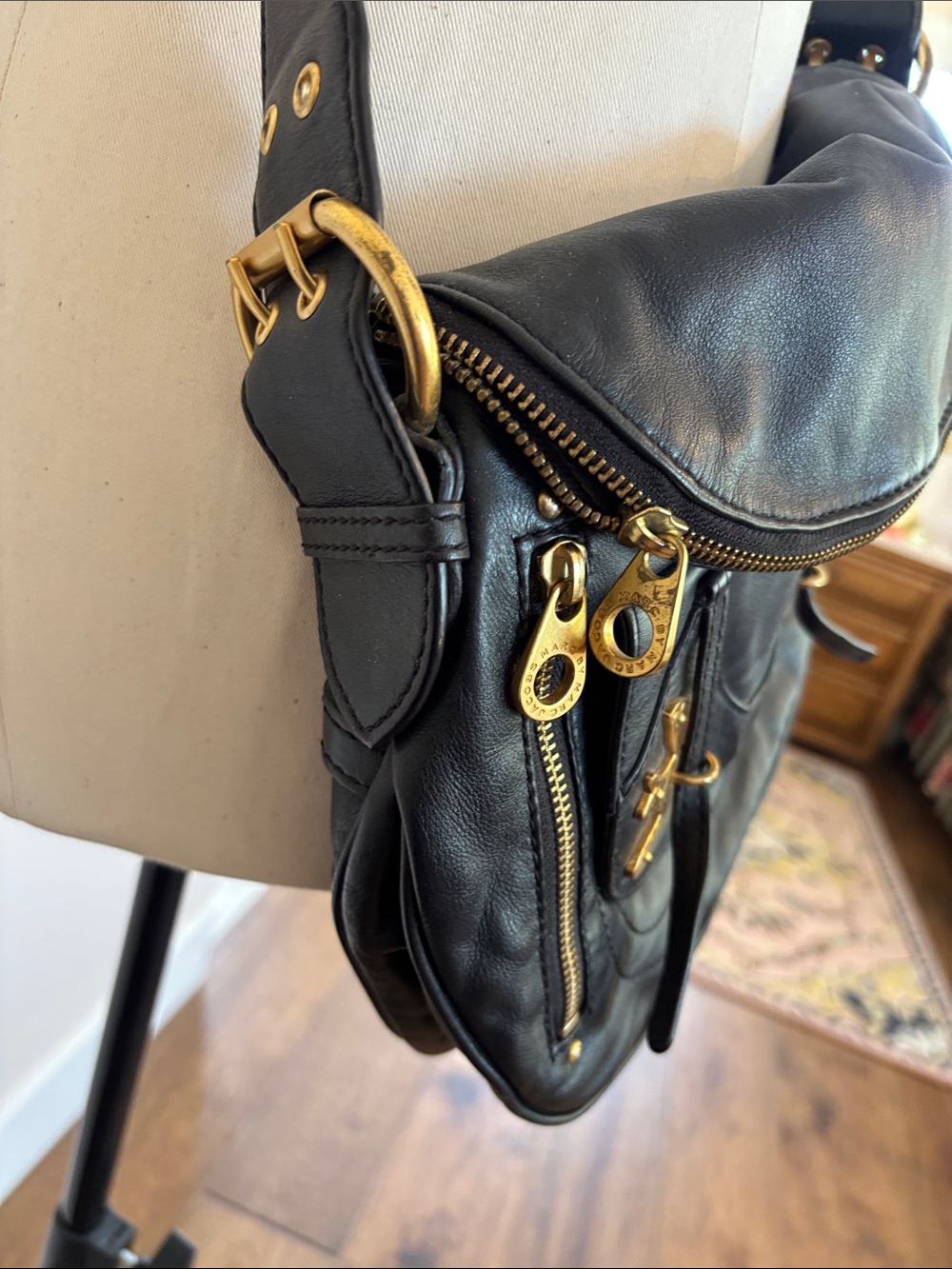 Marc Jacobs Natasha Bird Bag Petal To The Metal -  Black - Picture 6 of 11